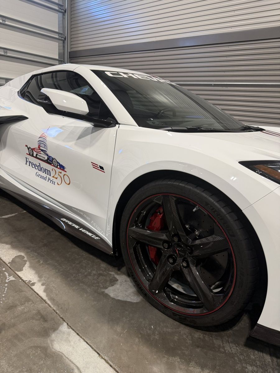White Corvette C8 after a System X ceramic coating